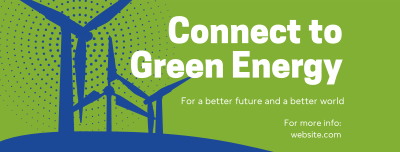 Green Energy Silhouette Facebook cover Image Preview