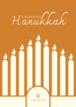 Celebrating Hanukkah Candles Flyer Image Preview