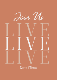 Simple Live Announcement Flyer Design