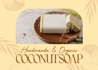 Organic Coconut Soap Postcard Image Preview