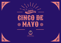 Festive Cinco De Mayo Postcard Design