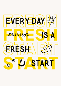 Fresh Start Quote Flyer Design