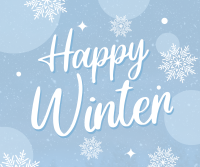 Simple Winterly Greeting Facebook Post Design