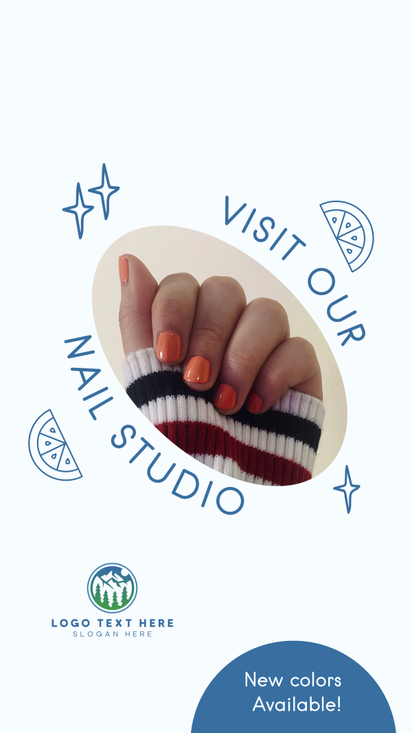 Visit Nail Studio Facebook Story Design