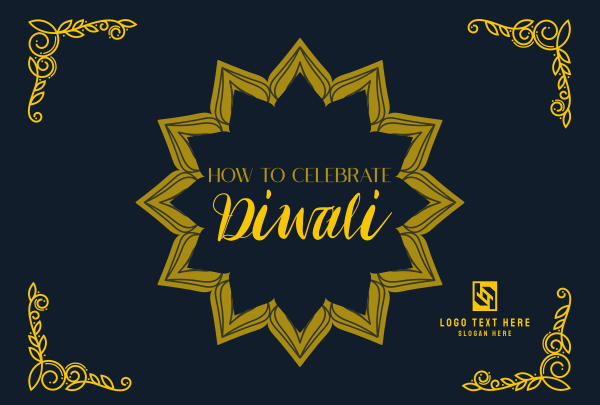 Ornamental Diwali Celebration Pinterest Cover Design Image Preview