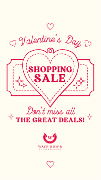 Minimalist Valentine's Day Sale YouTube Short Image Preview