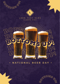 Bottoms Up this Beer Day Poster Image Preview