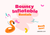 Bouncy Inflatables Postcard Design