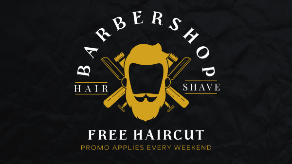 Haircut Promo Facebook Event Cover Design