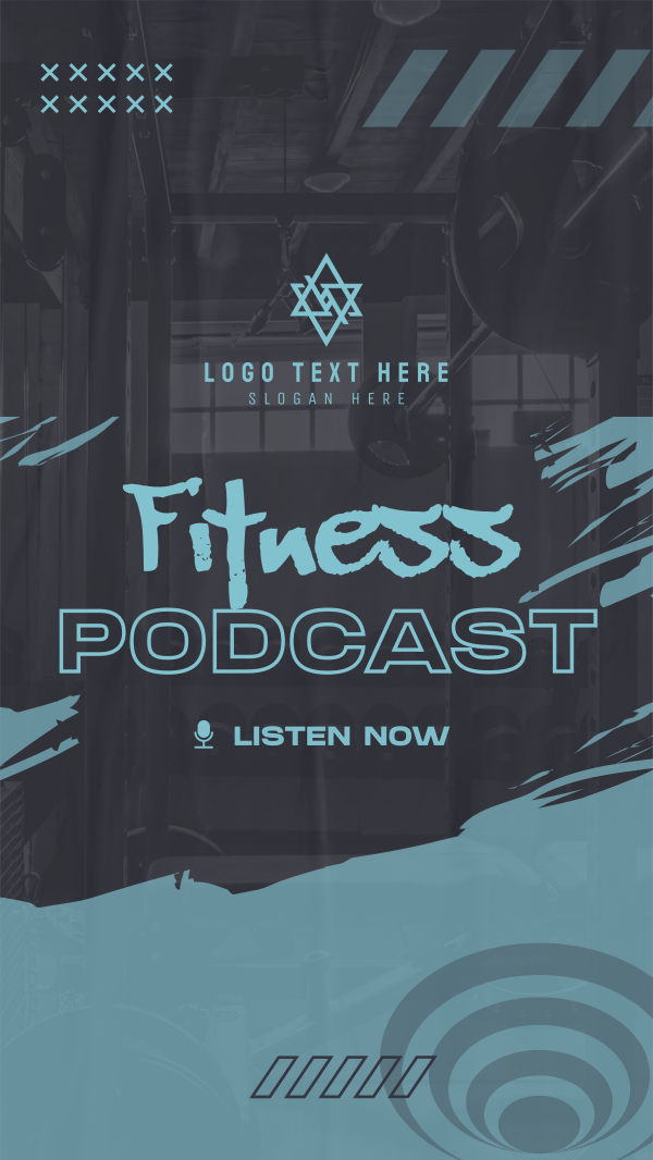 Grunge Fitness Podcast Instagram Story Design