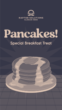 Retro Pancake Breakfast TikTok Video Image Preview