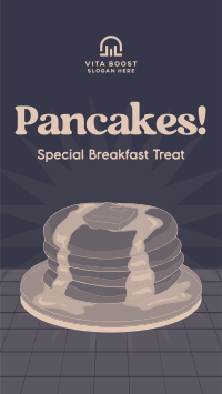 Retro Pancake Breakfast TikTok Video Image Preview