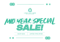 Minimalist Mid Year Sale Postcard Design