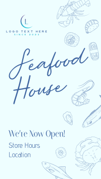 Seafood Minimalist Script Instagram story Image Preview
