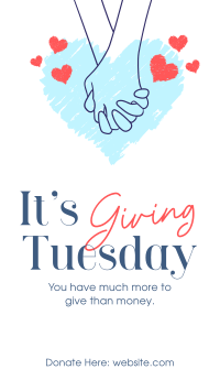 Giving Tuesday Hand Facebook Story Design