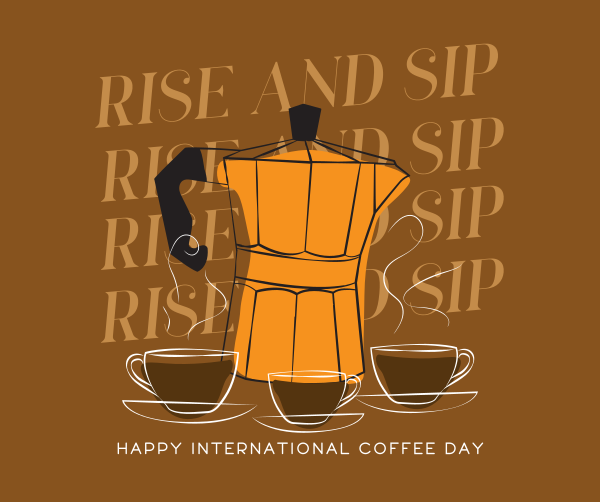 Rise and Sip Facebook Post Design