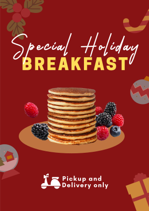 Holiday Breakfast Restaurant Flyer Image Preview