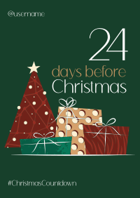 Elegant Christmas Countdown Poster Design