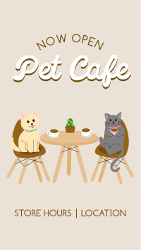 Pet Cafe Opening Instagram Story Preview