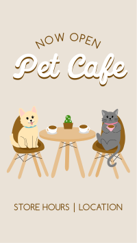 Pet Cafe Opening Instagram story Image Preview