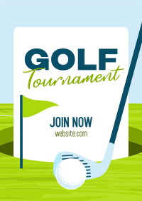 Simple Golf Tournament Poster Image Preview