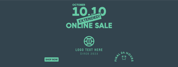 Extended Online Sale 10.10  Facebook Cover Design Image Preview