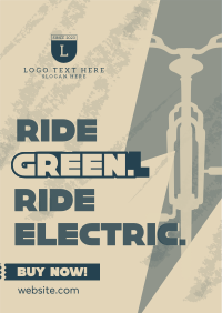 Green Ride E-bike Poster Image Preview