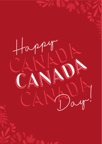 Floral Canada Day Flyer Design