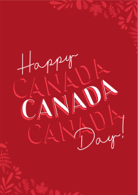 Floral Canada Day Flyer Image Preview