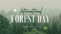 Minimalist Forest Day Facebook Event Cover Design