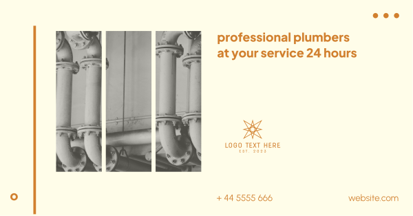 Plumbers 24 Hours Facebook Ad Design Image Preview