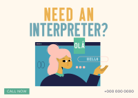 Modern Interpreter Postcard Design