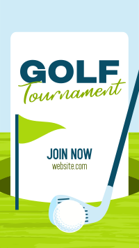 Simple Golf Tournament Facebook Story Design