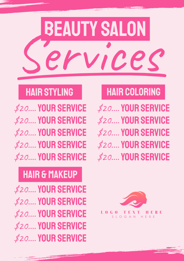 Salon Services Poster Design Image Preview