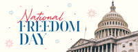 Freedom Day Fireworks Facebook Cover Design