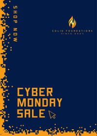 Cyber Monday Pixels Poster Design