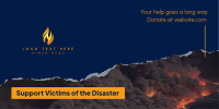 Fire Victims Donation Twitter Post Design