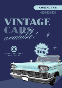 Vintage Cars Available Poster Preview