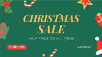 Cute Christmas Sale Facebook Event Cover Design
