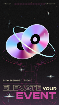 Retro Hire DJ TikTok Video Design