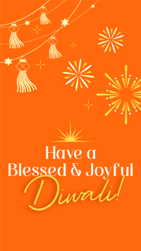 Blessed Diwali Festival Facebook Story Design