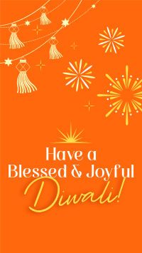 Blessed Diwali Festival Facebook story Image Preview