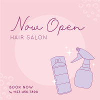 Hair Salon Opening Instagram Post Design