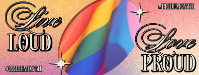 Retro Pride Month Facebook cover Image Preview