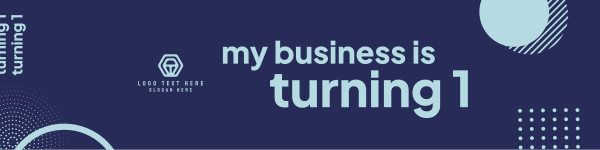 My Business Is Turning 1 LinkedIn Banner Design Image Preview
