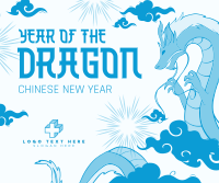 Chinese Dragon Zodiac Facebook Post Design