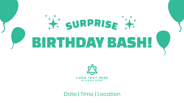 Surprise Birthday Bash Facebook Event Cover Design Image Preview