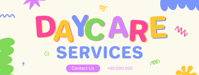 Scribble Shapes Daycare Facebook cover Image Preview