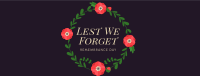 Geometric Poppy Remembrance Day Facebook Cover Design