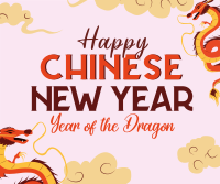 Chinese New Year Dragon Facebook Post Design